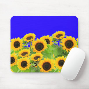 Sonnenblumen Mauspad Ukraine Flaggenfarben - Freih