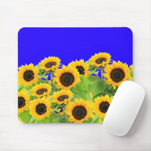 Sonnenblumen Mauspad Ukraine Flaggenfarben - Freih (Mit Mouse)