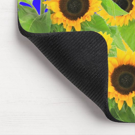 Sonnenblumen Mauspad Ukraine Flaggenfarben - Freih (Ecke)