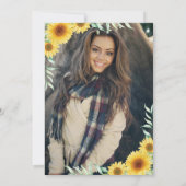 Sonnenblumen Medizinisches Logo Einladung Grüne (Rückseite)