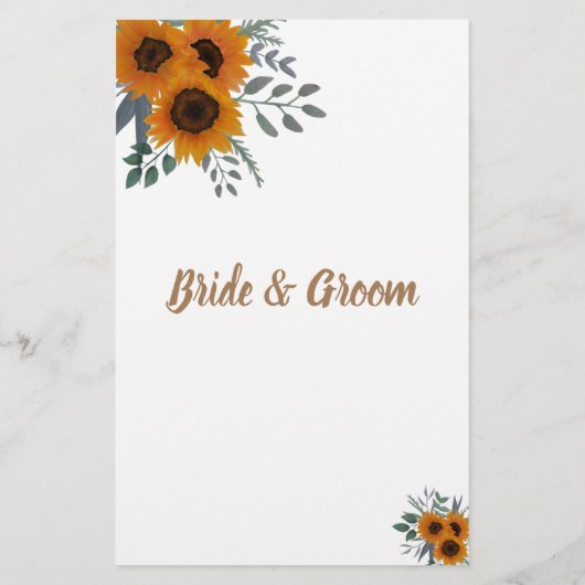 Sonnenblumen Mehr oder weniger Paare Duschkarte Flyer (Hinten)