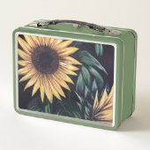 Sonnenblumen Metall Brotdose (Rückseite)