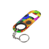 Sonnenblumen Mini Flaschenöffner (Rückseite Schrägansicht)