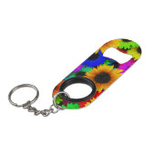 Sonnenblumen Mini Flaschenöffner (Vorderseite Schrägansicht)