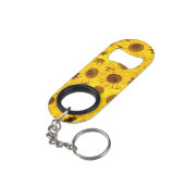 Sonnenblumen Mini Flaschenöffner (Rückseite Schrägansicht)