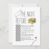 Sonnenblumen Minimales Drehbuch Einladung (Vorderseite)