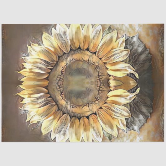 Sonnenblumen Mirror Modern Art Collection Seidenpapier (Vorderseite)