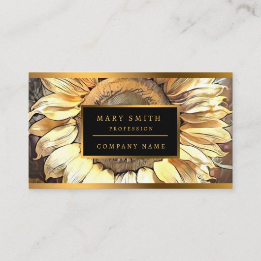 Sonnenblumen Mirror Modern Art Collection Visitenkarte (Vorderseite)