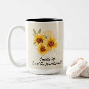 Sonnenblumen mit Angebot Zweifarbige Tasse