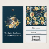 Sonnenblumen mit Bar Code-Preisschildern (Vorne & Hinten)