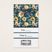 Sonnenblumen mit Bar Code-Preisschildern (Rückseite)