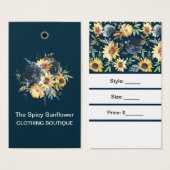 Sonnenblumen mit Bar Code-Preisschildern (Vorne & Hinten)