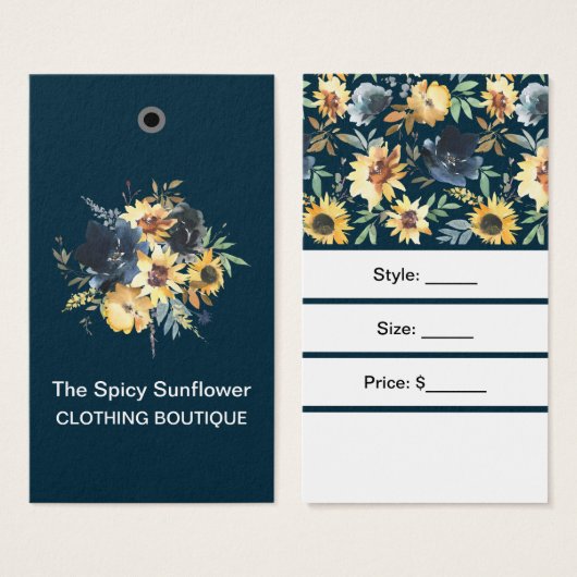 Sonnenblumen mit Bar Code-Preisschildern (Vorne & Hinten)