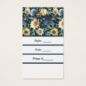 Sonnenblumen mit Bar Code-Preisschildern (Rückseite)