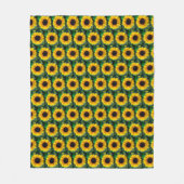 Sonnenblumen mit Biene Fleecedecke (Vorderseite)