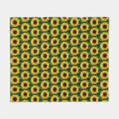 Sonnenblumen mit Biene Fleecedecke (Vorderseite (Horizontal))
