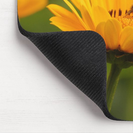 Sonnenblumen mit Biene Mousepad (Ecke)