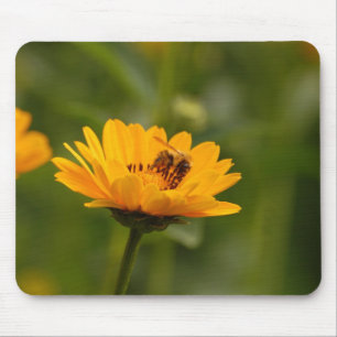 Sonnenblumen mit Biene Mousepad