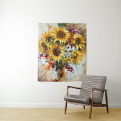 Sonnenblumen mit Bienen Wandteppich (Beispiel)