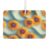Sonnenblumen mit blauem Hintergrund Muster Autolufterfrischer (Rückseite)