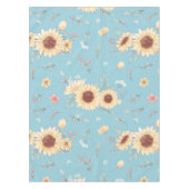 Sonnenblumen mit blauem Hintergrund Tischdecke (Vorderseite)