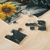 Sonnenblumen mit Blick auf die Ozeanmalerei Puzzle (Seite)