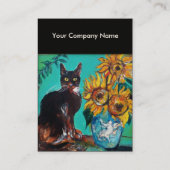 SONNENBLUMEN MIT CAT VISITENKARTE (Rückseite)