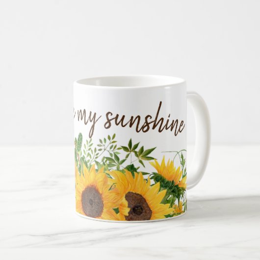 Sonnenblumen mit dir sind mein Sonnenscheinangebot Kaffeetasse (VorderseiteRechts)