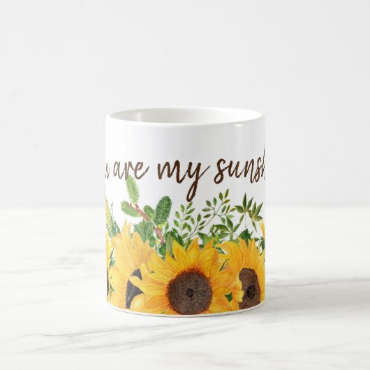 Sonnenblumen mit dir sind mein Sonnenscheinangebot Kaffeetasse (Mittel)