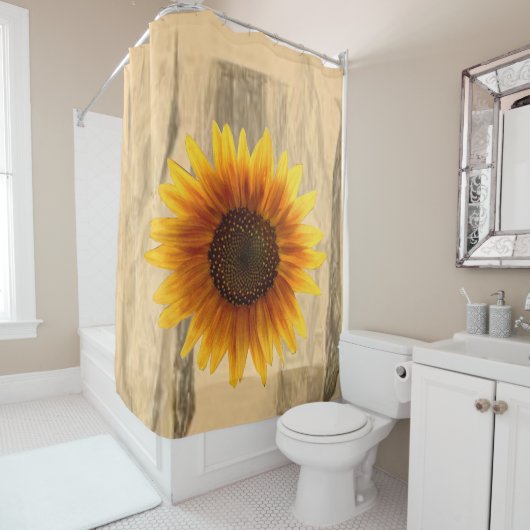 Sonnenblumen mit Duschvorhang (Beispiel)