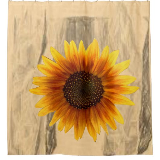 Sonnenblumen mit Duschvorhang (Vorderseite)