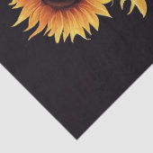 SONNENBLUMEN MIT GRÜNEN BLÄTTER IN SCHWARZ SEIDENPAPIER (Detail)