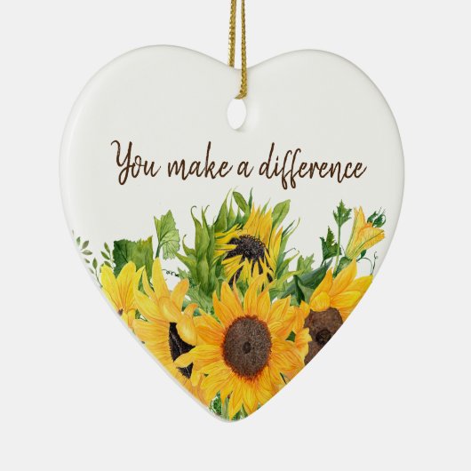 Sonnenblumen mit Ihnen machen einen Unterschied An Keramik Ornament (Rechts)