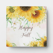 Sonnenblumen mit individualisierbarem Text Fotoplatte (Vorderseite)
