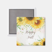 Sonnenblumen mit individualisierbarem Text Magnet (Vorderseite/Rückseite)