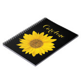 Sonnenblumen mit Individuelle Name-Notebook Notizblock (Linke Seite)
