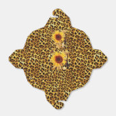 SONNENBLUMEN MIT LEOPARD FUR BOW SOMMER PARTY GESCHENKSCHACHTEL (Ungefaltet)