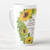 Sonnenblumen mit Mama-Brief Milchtasse (Linke Ecke)