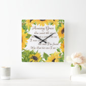 Sonnenblumen mit Phantastischem Grace Hymne Quadratische Wanduhr (Zuhause)