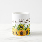Sonnenblumen mit Raise a Halleluja Kaffeetasse (Mittel)