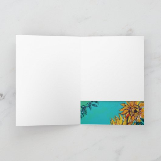 SONNENBLUMEN MIT SCHWARZEM Muttertag Karte (Innenseite)