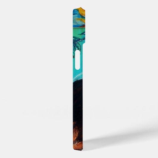 SONNENBLUMEN MIT SCHWARZER KATZE IN BLAUEM TURQUOI Case-Mate iPhone HÜLLE (Rückseite / Rechts)