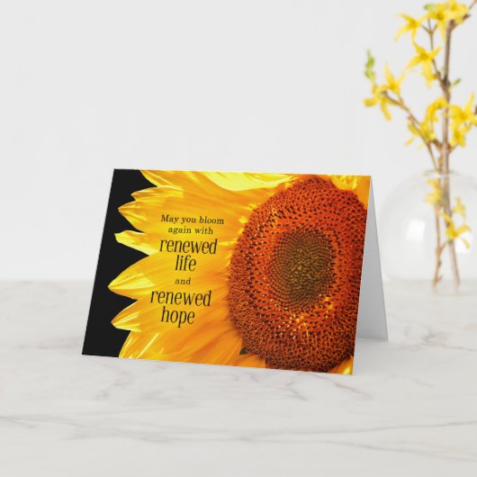 Sonnenblumen mit Sentimental Message wird gut Karte (Gelbe Blume)