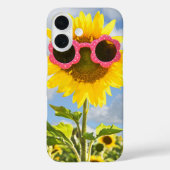 Sonnenblumen mit Sonnenbrille Case-Mate iPhone Hülle (Rückseite)