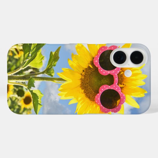 Sonnenblumen mit Sonnenbrille Case-Mate iPhone Hülle (Rückseite (Horizontal))