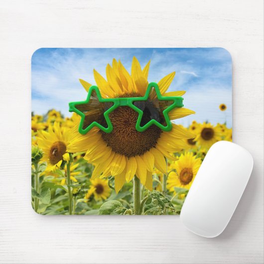 Sonnenblumen mit Sternengläser Mousepad (Mit Mouse)