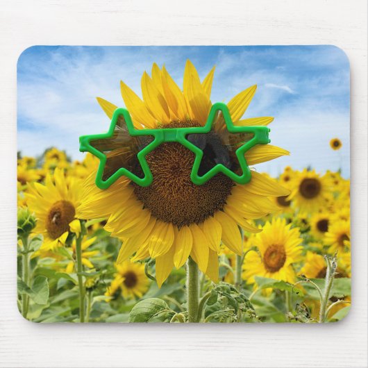 Sonnenblumen mit Sternengläser Mousepad (Vorne)