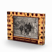 Sonnenblumen mit Textblock-Foto Fotoblock (Rechts)