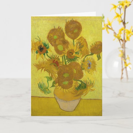 Sonnenblumen mit Van Gogh Gemälde Art Card Karte (Gelbe Blume)