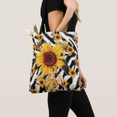 SONNENBLUMEN MIT ZEBRA HAUT TASCHE (Von Nahem)